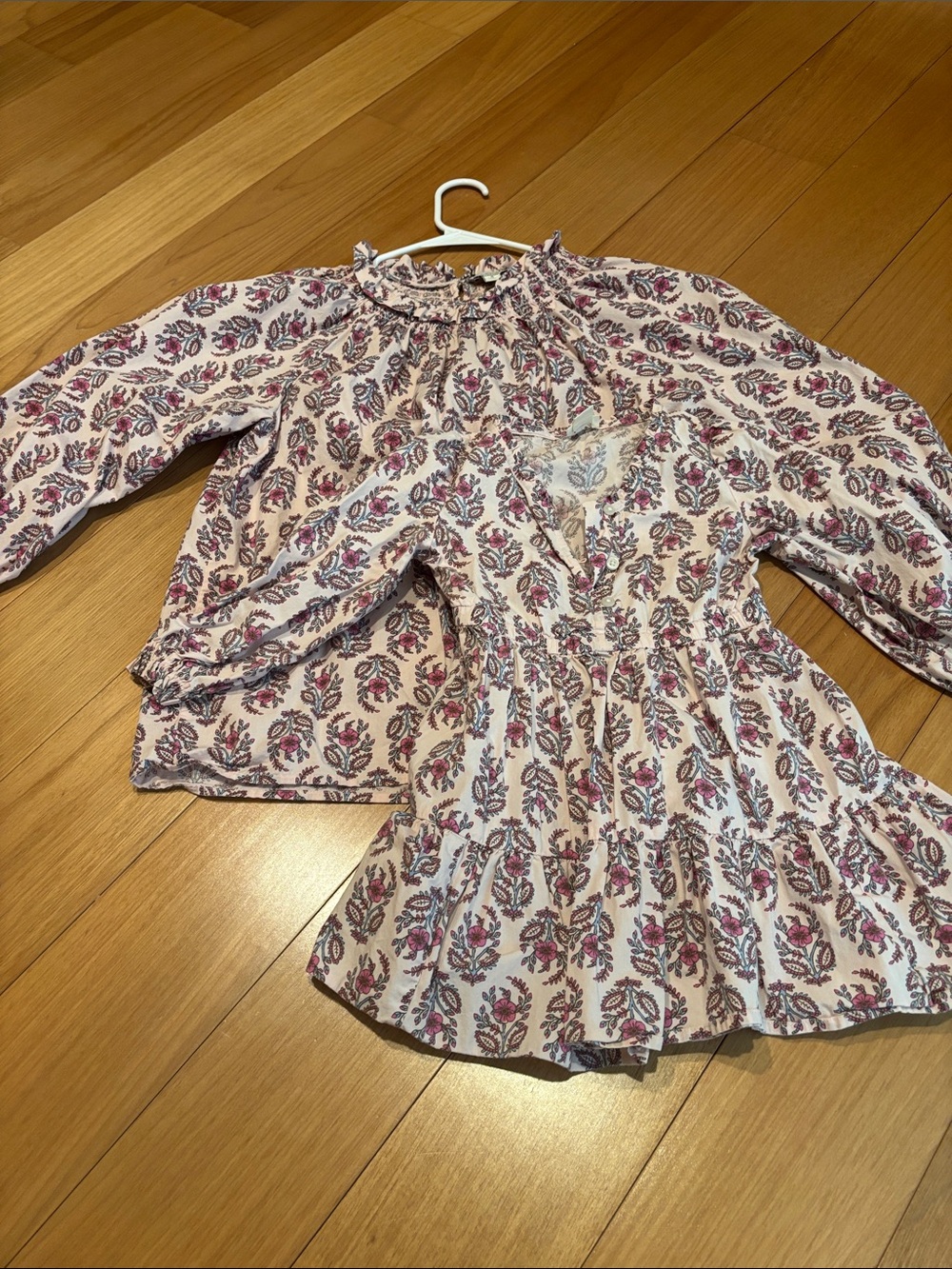 Mommy and mini matching shirt and dress